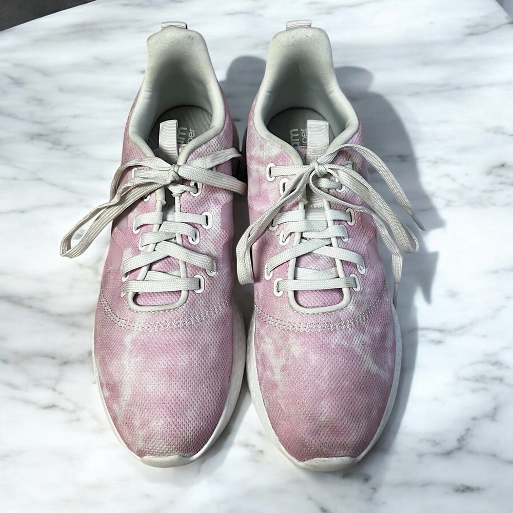 Adidas Cloudfoam Super Womens Sneakers Pink White Sz 9.5 Comfortable Lightweight - Picture 14 of 14